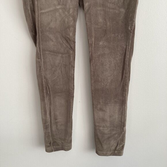 Suave Leggings Womens Large Brown Knit Corduroy Stretch Tummy Control Pants - Picture 3 of 7